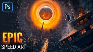 Epic City Photo Manipulation Speed Art | Photoshop Tutorial