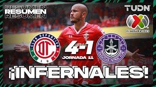 Resumen y goles | Toluca 4-1 Mazatlán | Liga Mx - CL2023 J11 | TUDN