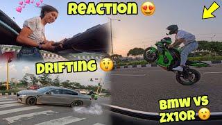 Bmw M5 Vs Zx10r urvashi Ka Reaction Drifting Goes Wrong  training back workout | kawasaki h2r