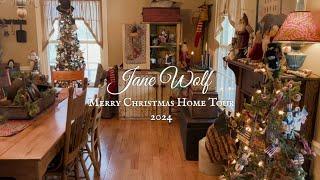 MERRY CHRISTMAS HOME TOUR 2024 Antique Primitive Decorating with Antiques and Primitives ~ HOLIDAY