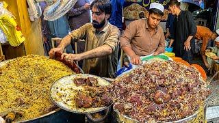 EXTREME PAKISTANI STREET FOOD - ULTIMATE 4 FAMOUS PESHAWARI CHAWAL | PESHAWAR STREET FOOD