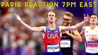 Live: Cole Hocker GOLD, Josh Kerr Silver, Yared Nuguse Bronze Paris Track Reaction Show