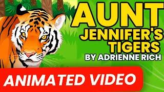 Aunt Jennifer's Tigers | Animated Explanation In Hindi | Class 12 Questions, Notes, Poetic Devices