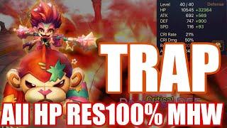 All HP RES100% Mei Hou Wang is OP TRAP, this may be his best style【Summoners War RTA】