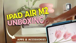 Why I Got the iPad Air M2 as a Designer  unboxing, accessories, what's in my iPad, apple pencil pro