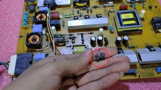 repair power LG TV LED/installation power supply 5 pin/power supply repair using universal module