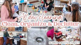 ALL DAY CLEAN WITH ME 2022! DEEP CLEAN, DECLUTTER & ORGANIZE | MESSY EXTREME CLEANING MOTIVATION!