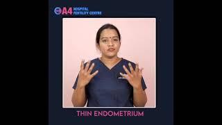 Thin Endometrium by Dr Aruna Ashok | A4 Fertility Centre | Chennai