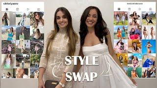 Best Friends Style Swap ~ outfits & aesthetics ~ Elisabetta Franchi , Djerf Avenue, ZARA