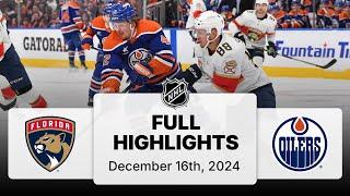 NHL Highlights | Panthers vs. Oilers | December 16, 2024