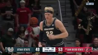 HIGHLIGHTS: Utah State at San Diego State Men's Basketball 12/28/24