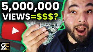 How much YOUTUBE PAID me for 5 MILLION VIEWS!!