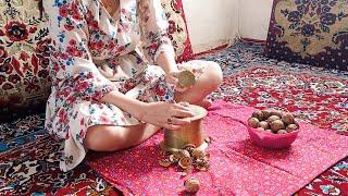 Rural Life in Iran: Cooking Traditional Fesenjan with Local Ingredients