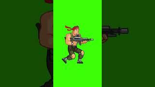 Commando Battle Attack – 2D Sprite Animation #greenscreen #transitionpack