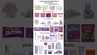 make a purple gift basket !!  #preppy #purple #basket #skincare