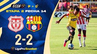 RESUMEN COMPLETO: T. UNIVERSITARIO 2-2 BARCELONA - LIGAPRO SERIE A