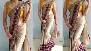 Simple Saree drape, to look stylish/ daily saree wearing this Stylish way/ saree draping for party