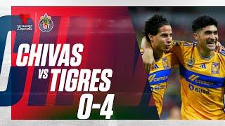 Highlights & Goles | Chivas vs Tigres 0-4 | Telemundo Deportes