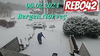 06.02.2024 Bergen Norveç guzel kar yağdı rebo42 yazdim @Rec42 @kebo42