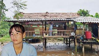 The whole family avoided flash floods and cleaned up after the flood