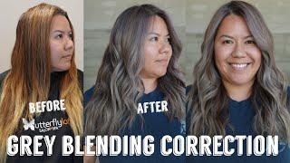 Hair Transformations with Lauryn: Grey Blending on Orange Hair Color Correction Ep. 219