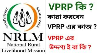 VPRP কি ?/ VPRP এর কাজ কারা করবেন ?/ কিভাবে হবে VPRP এর কাজ ?/#VPRP #nrlm #shg #viral #uddyogibarta