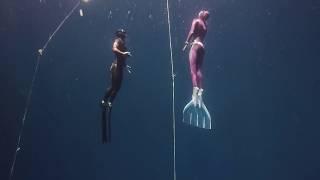 Aleksey Molchanov and Elena Molchanova freediving champions