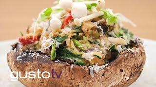 healthy vegetarian stuffed portobello mushrooms! | the urban vegetarian