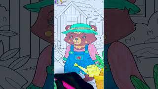 How to color Grandma Bear's Garden #art #coloring #painting