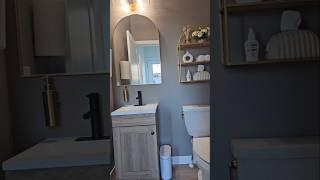 Powder room Makeover #bathroomdesign #bathroomrenovation