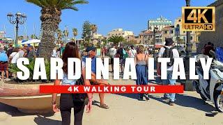  Sardinia, Italy Walking Tour - Alghero Beach and Fortress City Walk [ 4K 60fps HDR ]