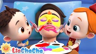 Making Daddy Look Like an Animal | Making an Animal Face | Kids Songs & Nursery Rhymes | LiaChaCha