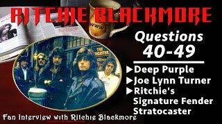 Ritchie Blackmore interview ️ Questions 40-49 Deep Purple Joe Lynn Turner Strat 1996 Rainbow Fans