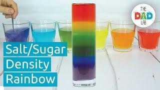 How to Make Salt or Sugar Water Density Rainbow Tower | Simple Kids Science