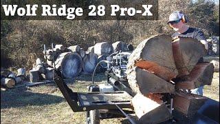 Wolf Ridge 28 Pro-X Splitting Oak Firewood