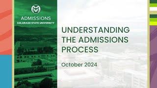 Parent Webinar Series: Understanding the Admissions Process