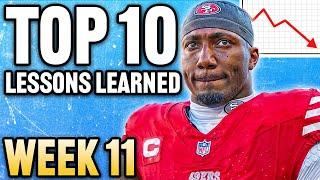 Top 10 Takeaways You NEED to Know BEFORE Week 11 Fantasy Football