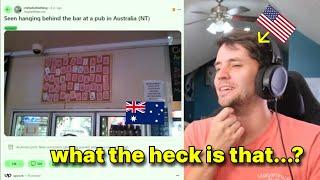 American reacts to 'What is this thing?' in Australia