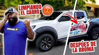 LIMPIANDO el CARRO DESPUES de la BROMA de los DESCHAVETADOS *quedó como nuevo*