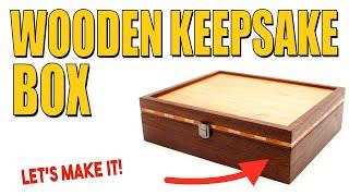 Making a BEAUTIFUL Keepsake Box With Handmade Wooden Inlay!