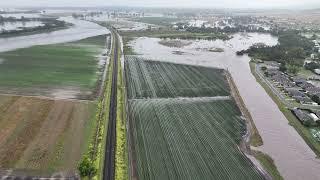 DJI Mini 4 Pro flight Ex-Tropical Cyclone Alfred Laidley Flood 10th March 2025 0900 hrs (Queensland)