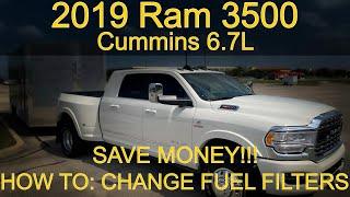 Fuel filter change on 2019 RAM 3500 6.7L