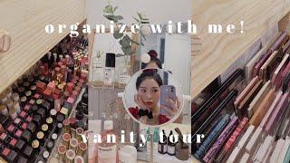 organize with me! vanity tour + makeup collection