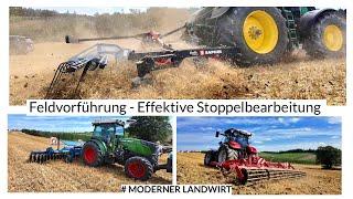 Feldvorführung: Effektive Stoppelbearbeitung / Scheibenegge / Grubber / GrindStar Rotationsschleifer