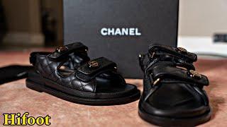 Unbox and review these cheap, luxury Chanel Sandals with me ft Hifoot #roadto5k