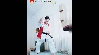 ushiro geri with uraken uchi on box skill️