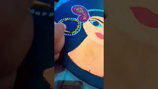 Mandala art with clay tool #Devi mandala art