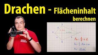 Drachen - Flächeninhalt berechnen | Lehrerschmidt