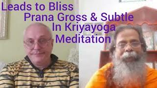 Vital force (prana), gross and subtle in Kriyayoga meditation leads to bliss: A conversation