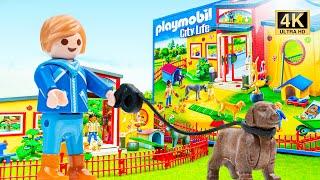 Playmobil Tiny Paws Pet Hotel 9275 Toy Unboxing | Build a Pet Hotel (4K)